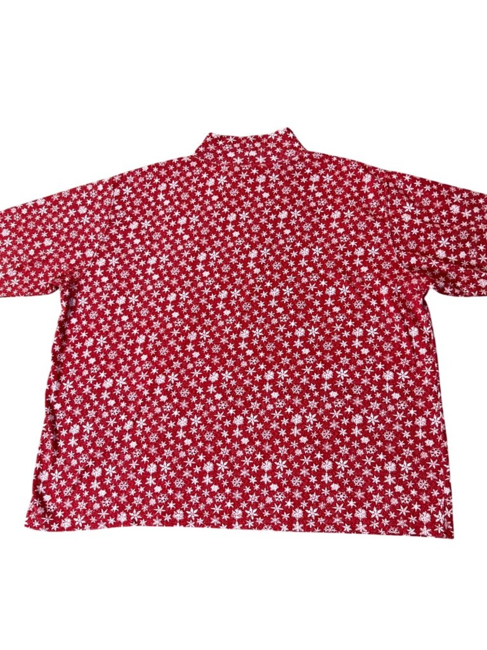 Willow Bay Womens 22W 24W 3X Red White Snowflake Mock Neck Knit Top Used - Picture 4 of 10